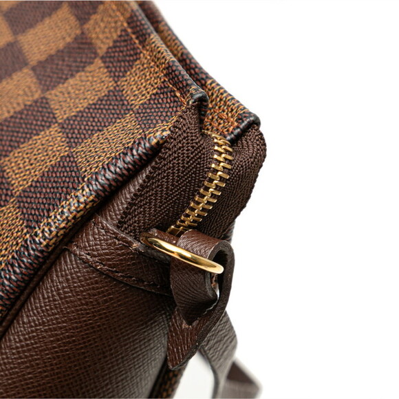 LOUIS VUITTON Brown Damier Leather Pouch - Picture 6 of 10